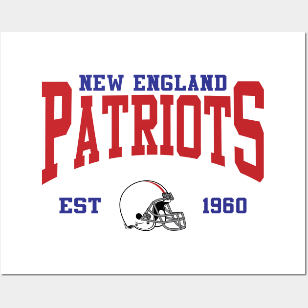 Retro New England  Football Wall Art by genzzz72